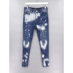 Cult‎ of Individuality Jeans Womens 28 Blue Gypsy High Rise Splatter Skinny
